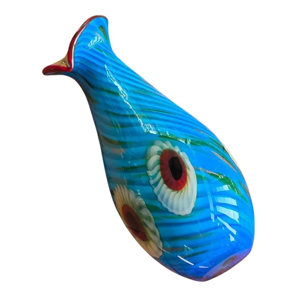 Murano Art Glass Vase 18.75